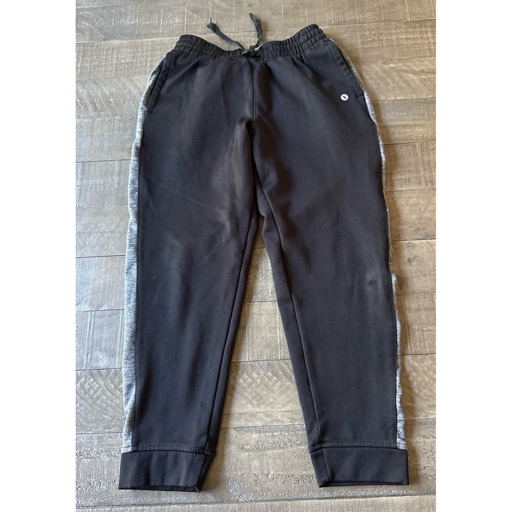 Xersion‎ Boys Black Gray Strip Athletic Pants Size 10/12
